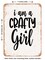DECORATIVE METAL SIGN - Am a Crafty Girli - Vintage Rusty Look